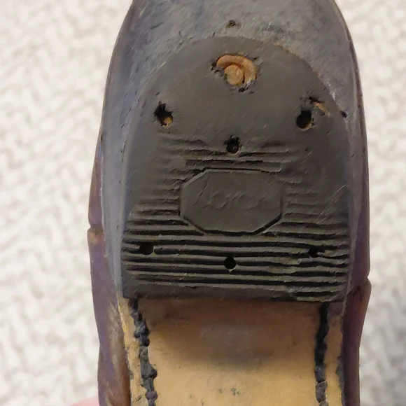 Vintage Ariat Slouch Brown 100% Leather Cowboy Boots Size 8.5 Womens - Picture 5 of 10